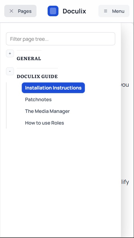 Doculix mobile screen thumbnail