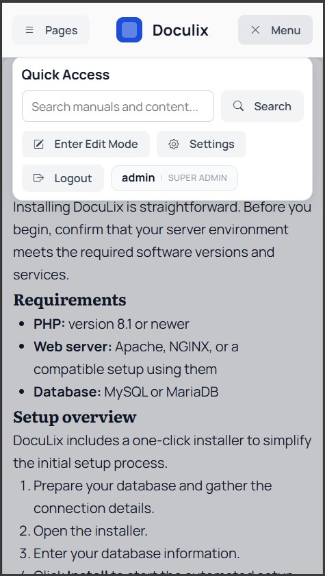 Doculix mobile upload thumbnail